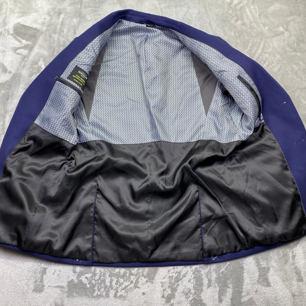 Haggar H26 Ultra Slim Flex Series Blazer Men 36R Blue Performance Suit‎ Jacket - Picture 3 of 15